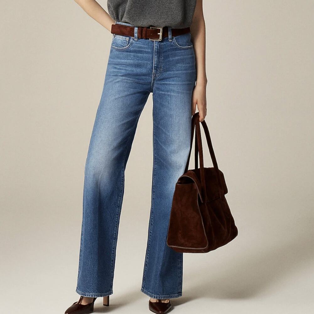 J Crew Denim Trouser Jean NEW Size 27 Tall Semi Stretch High Rise